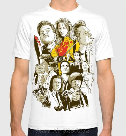 Tarantino All Movies Art T-shirt Short Sleeves Cotton Fashion