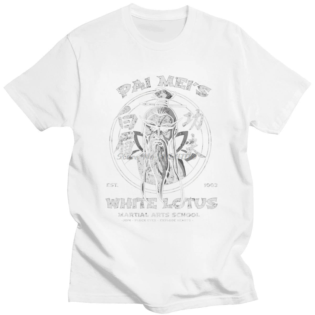 Pai Mei White Lotus - Kill Bill - T-Shirt Men Short Sleeves Cotton