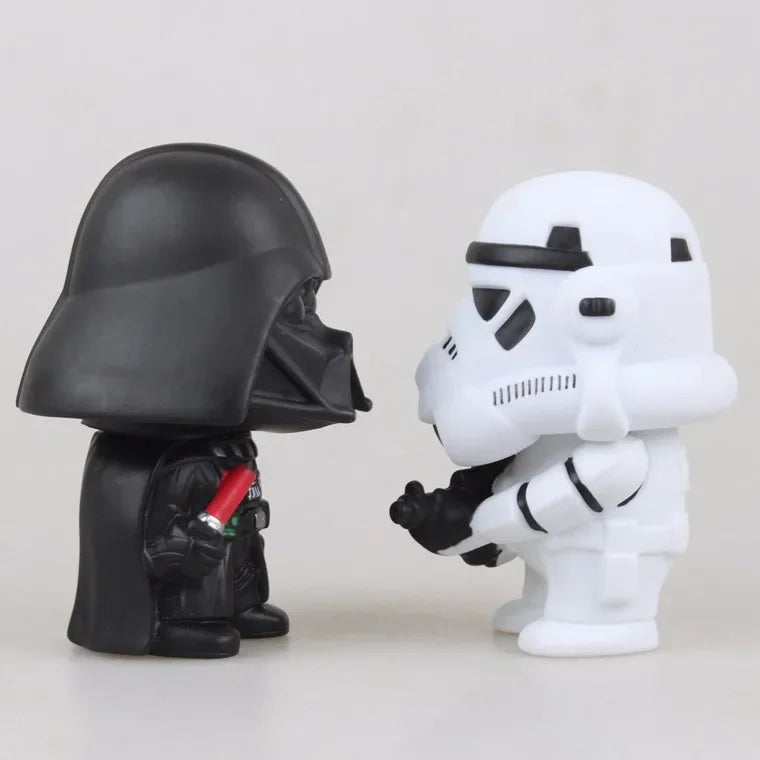 Action Figure Model Toys 10cm - Star Wars - Darth Vader & Storm Trooper Kawaii Cute Style