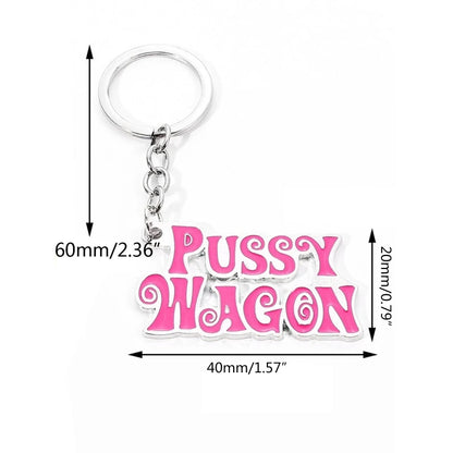 Fashion Kill Bill Pussy Wagon Keyring Letter Pendant