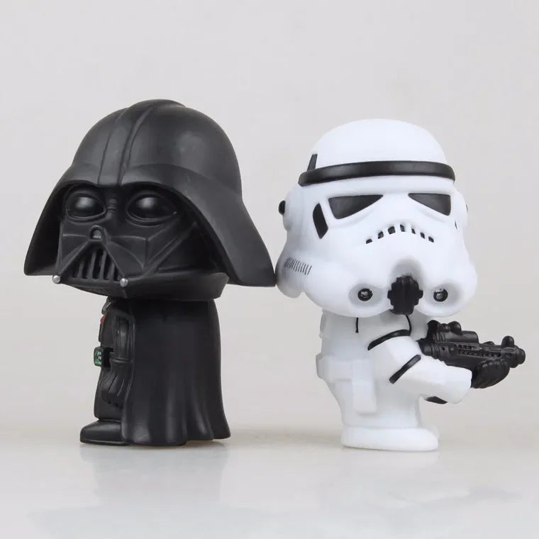 Action Figure Model Toys 10cm - Star Wars - Darth Vader & Storm Trooper Kawaii Cute Style