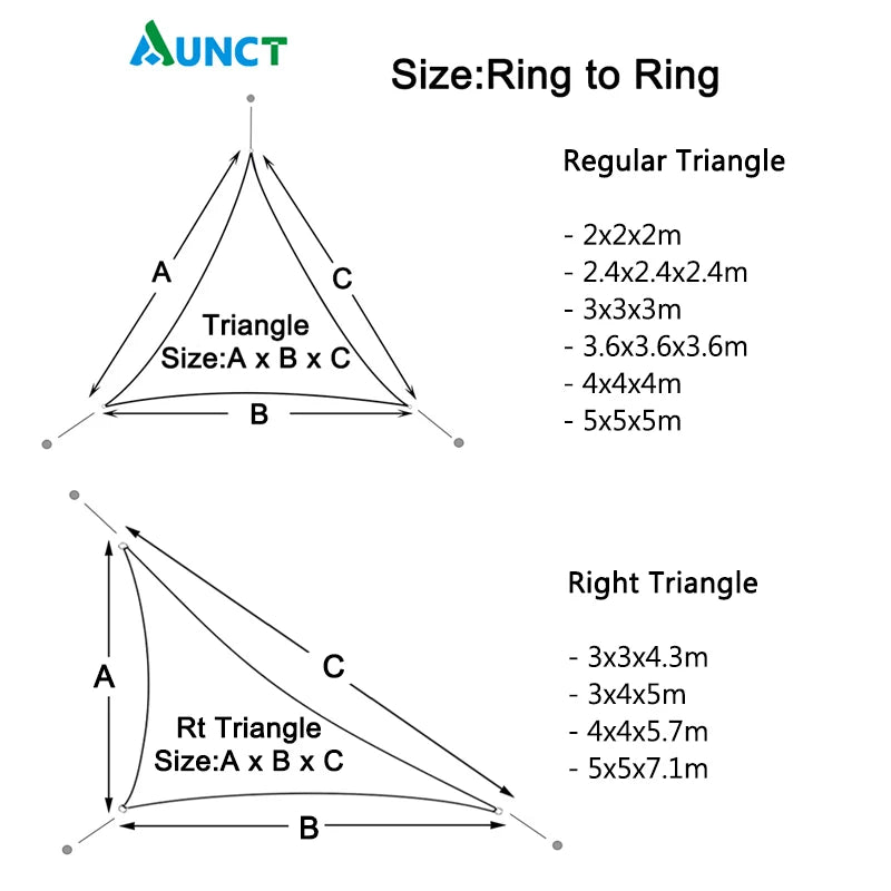 Waterproof Sun Shelter Triangle