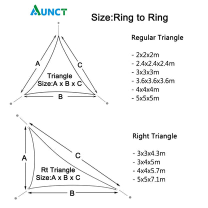 Waterproof Sun Shelter Triangle