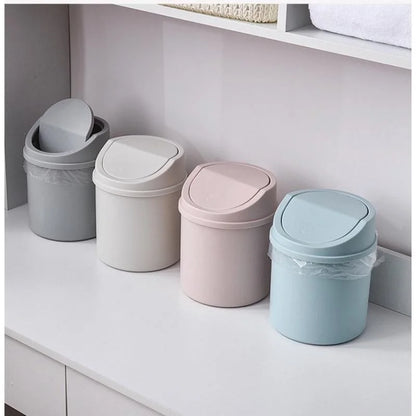 Mini Desktop Trash Can with Cover