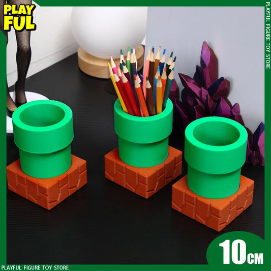 Pen Holder - Super Mario Bros - Desk Makeup Brush Holder - Stationery Pencil Storage Box Toy 10cm