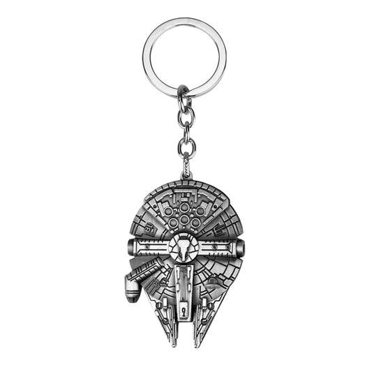 Millennium Falcon Metal Pendant Keyring - Star Wars - Spaceship Keychain