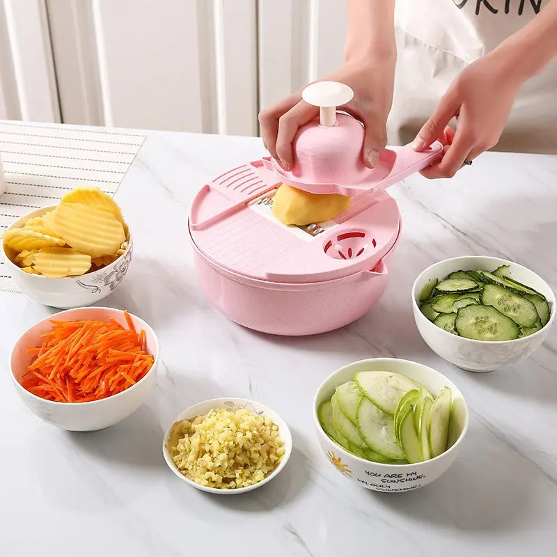 9-in-1 Multi-Functional Vegetable Cutter & Grater Set