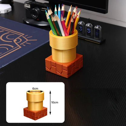 Pen Holder - Super Mario Bros - Desk Makeup Brush Holder - Stationery Pencil Storage Box Toy 10cm