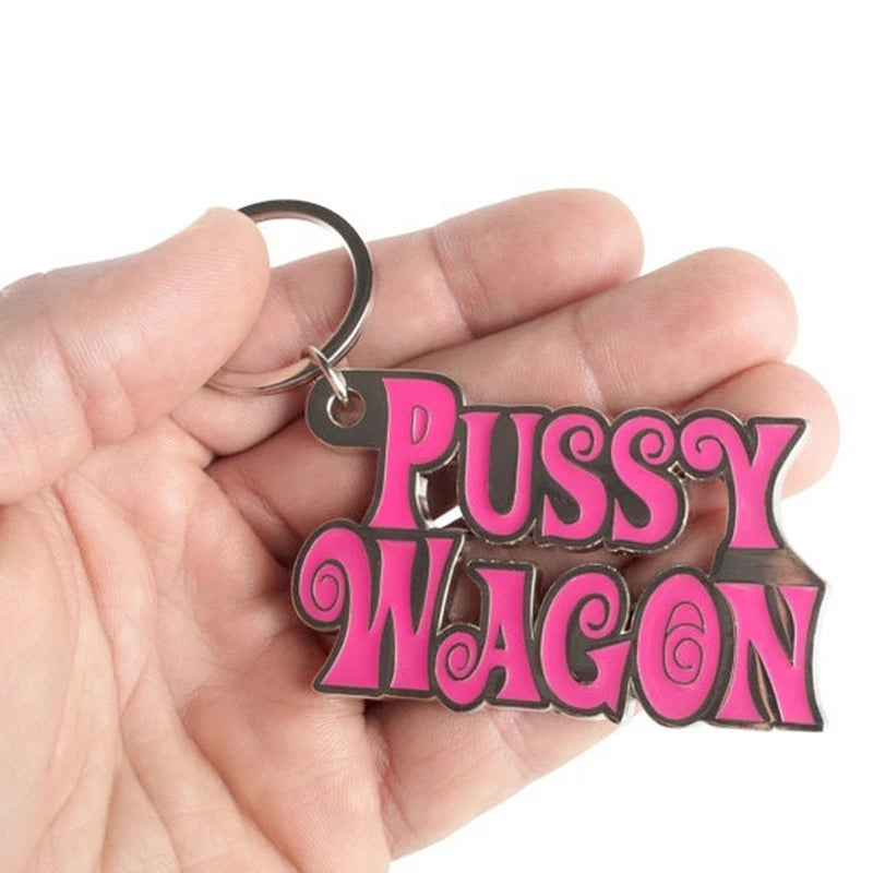 Fashion Kill Bill Pussy Wagon Keyring Letter Pendant