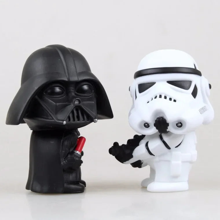 Action Figure Model Toys 10cm - Star Wars - Darth Vader & Storm Trooper Kawaii Cute Style