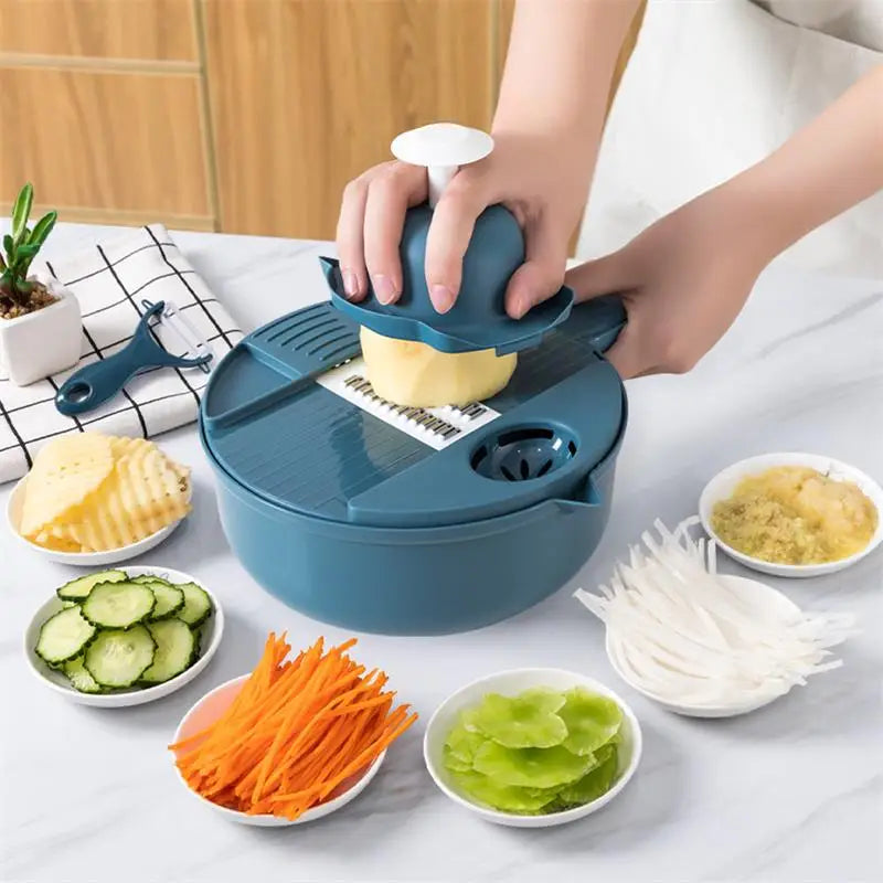 9-in-1 Multi-Functional Vegetable Cutter & Grater Set