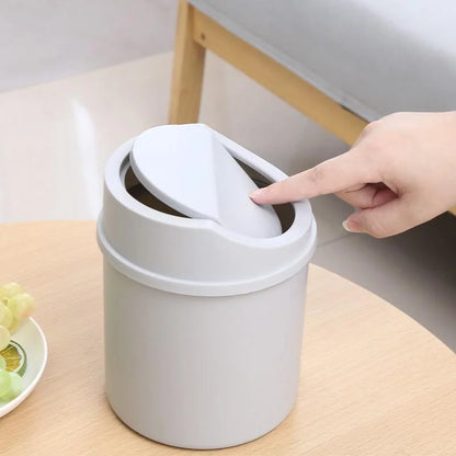 Mini Desktop Trash Can with Cover