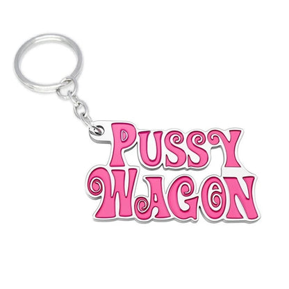 Fashion Kill Bill Pussy Wagon Keyring Letter Pendant