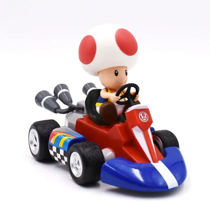 Action Figure  - Super Mario Bros Karting - Luigi Bowser Princess Peach Yoshi Toys Pull Back Car Game